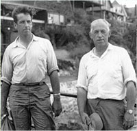 1950's - Ted and his father, the Professor